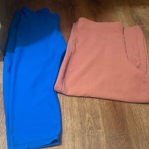 Stylish Blue and Orange Women's Pants